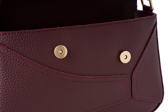Lucky Bees 1273 Bolso Claret Red de Cuero de Polivinilo Elegante para Mujer